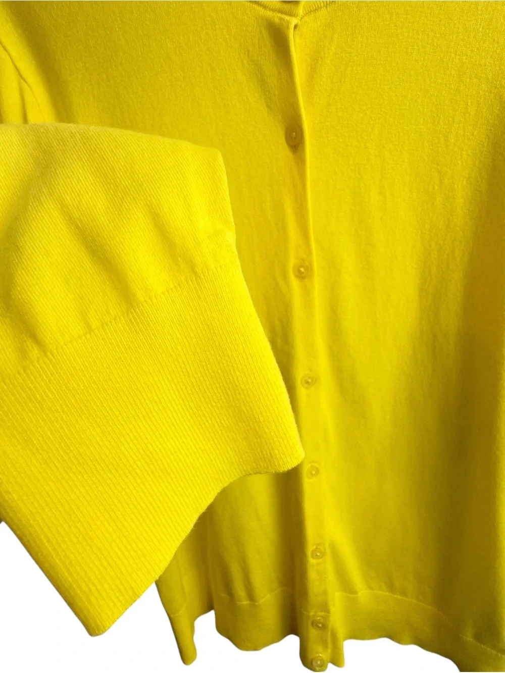 J. Crew Jackie Cotton Blend Cardigan Sweater Yellow 2X E8447